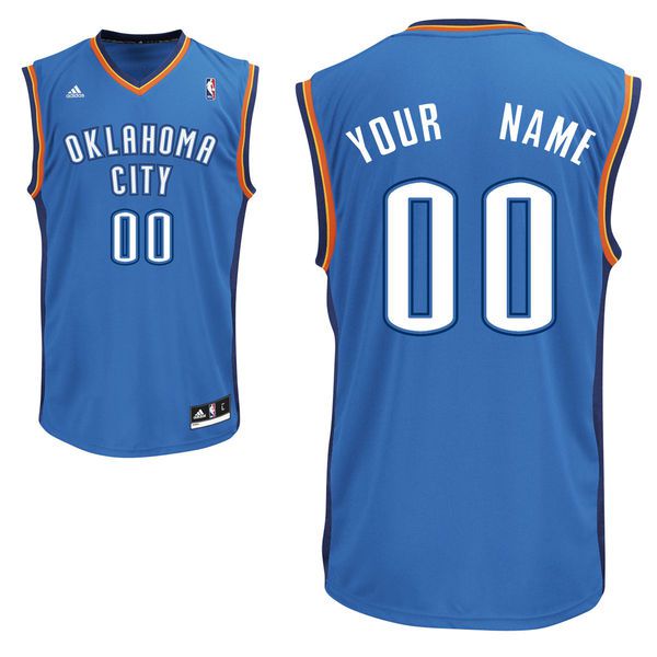 Adidas Oklahoma City Thunder Youth Custom Replica Road Royal NBA Jersey